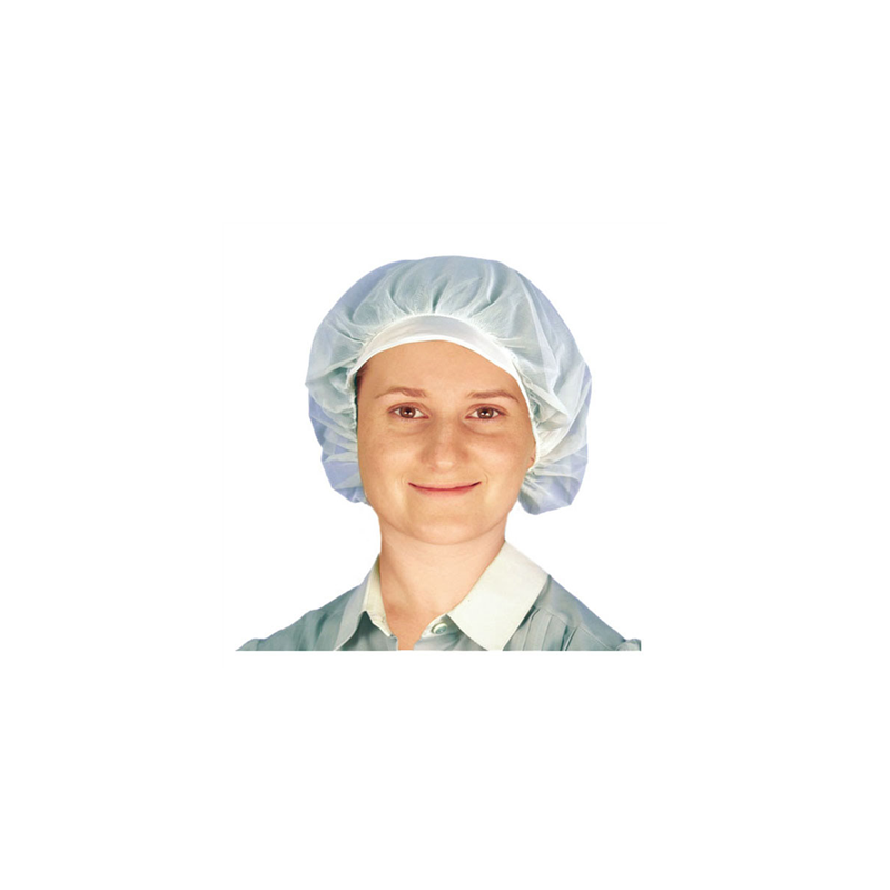 CHARLOTTES AVEC VISIÈRE  25x23 CM BLANC POLYESTER (10 UNITÉ)