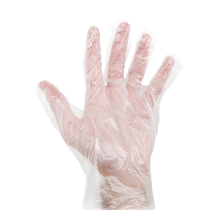 GANTS  SIZE: M TRANSPARENT PEHD (100 UNITÉ)