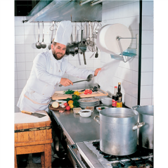 BOBINES 1 PLI - 370 FEUILLES  55 G/ M2 Ø 26x26 CM BLANC AIRLAID (2 UNITÉ)