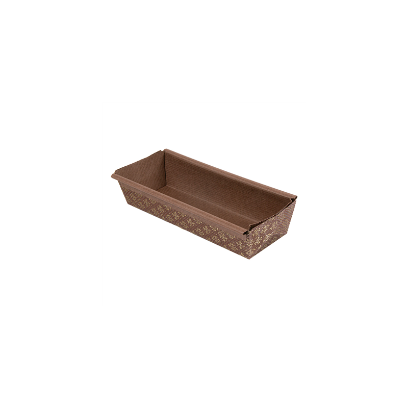 MOULES CUISSON PÂTISSERIE  140 G/M2 20x6,5x4,5 CM MARRON CELLULOSE (500 UNITÉ)
