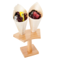 DISPLAY 2 CONES  13x7,5x9 CM NATUREL BAMBOU (1 UNITÉ)