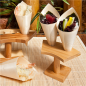 DISPLAY 2 CONES  13x7,5x9 CM NATUREL BAMBOU (1 UNITÉ)