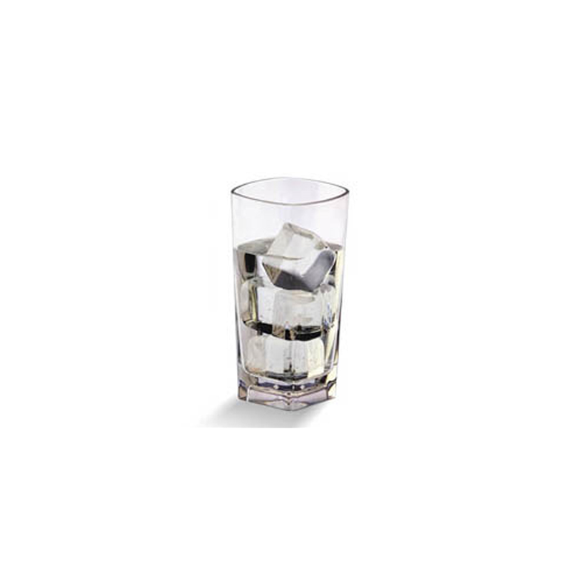 GOBELETS BASE CARRÉE 372 ML Ø 7,2/4,8x14,5 CM TRANSPARENT POLYCARBONATE (36 UNITÉ)