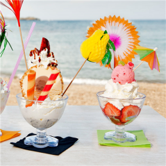 GOBELETS À GLACE 215 ML Ø 9,9/6,7x9 CM TRANSPARENT POLYCARBONATE (36 UNITÉ)