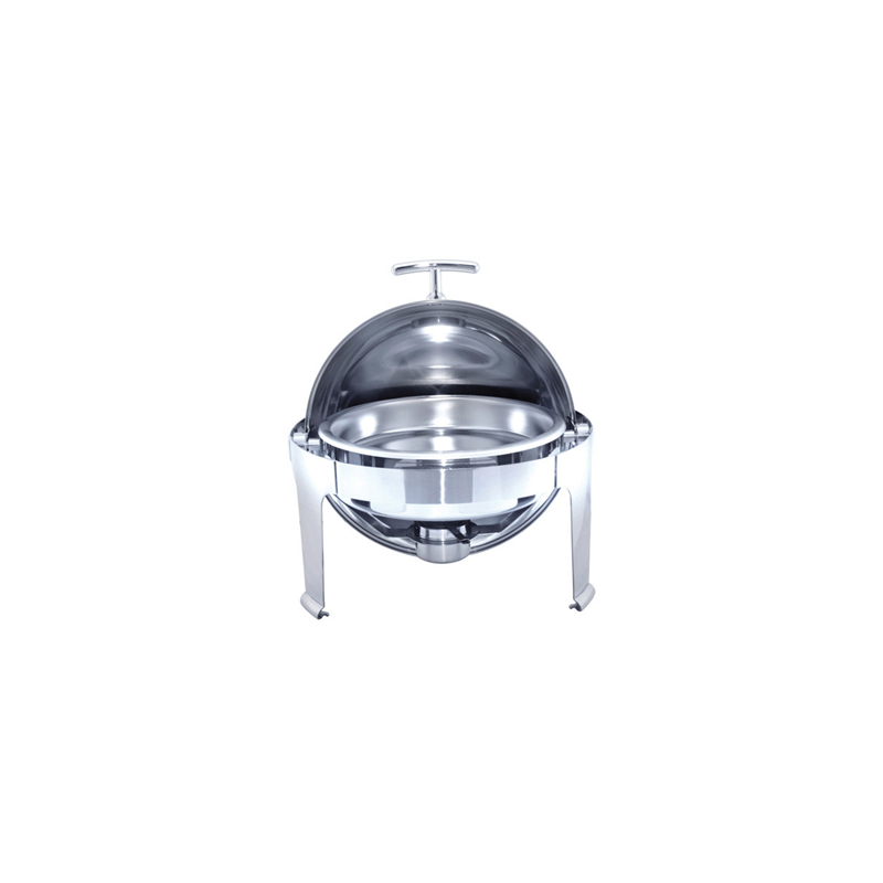 CHAFING DISH ROND 6 L Ø 48x47 CM ARGENTE INOX (1 UNITÉ)