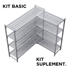 SUPPLÉMENTAIRE ÉTAGÈRE WINDSHELVING 'ARROW'  45,5x91x180 CM GRIS ACIER (1 UNITÉ)