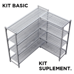 SUPPLÉMENTAIRE ÉTAGÈRE WINDSHELVING 'ARROW'  61x122x180 CM GRIS ACIER (1 UNITÉ)