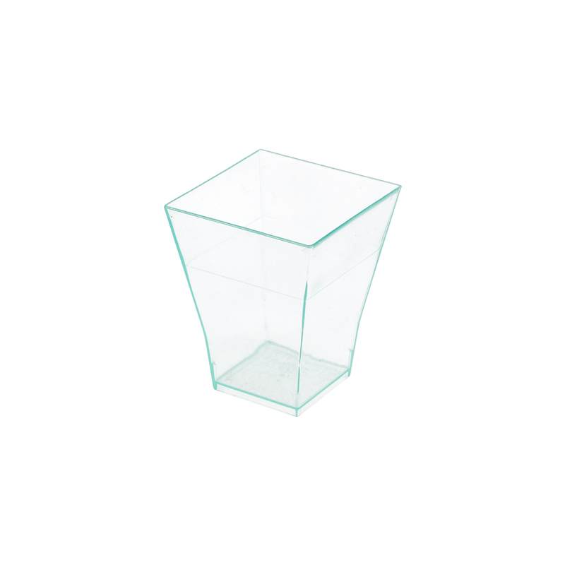 MISE EN BOUCHE RÉUTILISABLES 'BOUQUET'  4,5x4,5x5,5 CM VERT D'EAU PS (576 UNITÉ)