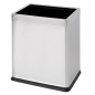 CORBEILLE CHAMBRES, RECTANGULAIRE 'DELUXE' 9 L 22,5x16,5x27 CM ARGENTE INOX (1 UNITÉ)
