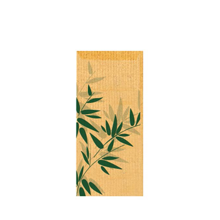 SACHETS MINI SANDWICHS 'FEEL GREEN' 34 G/M2 7+4x22 CM NATUREL PARCH.INGRAISSABLE (500 UNITÉ)