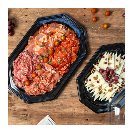 PLATEAUX TRAITEUR  45x30x2,5 CM NOIR RPET (100 UNITÉ)