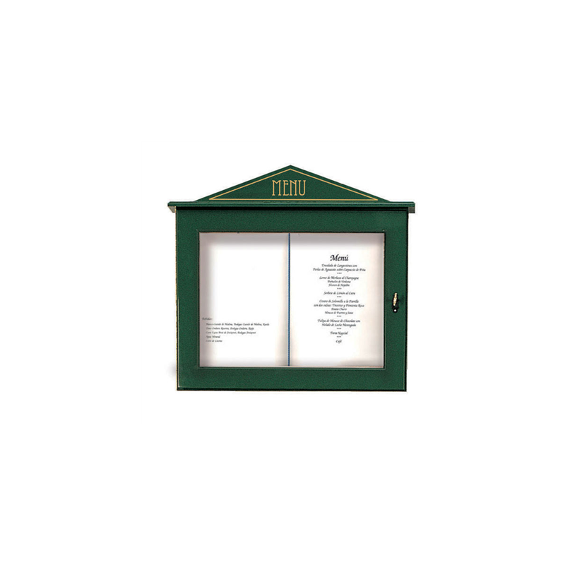 PORTE MENUS LUMINEUX  60x65x8 CM VERT BOIS (1 UNITÉ)