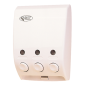 DISTRIBUTEUR SAVON 3 PRODUITS  20x9,7x27 CM BLANC ABS (1 UNITÉ)
