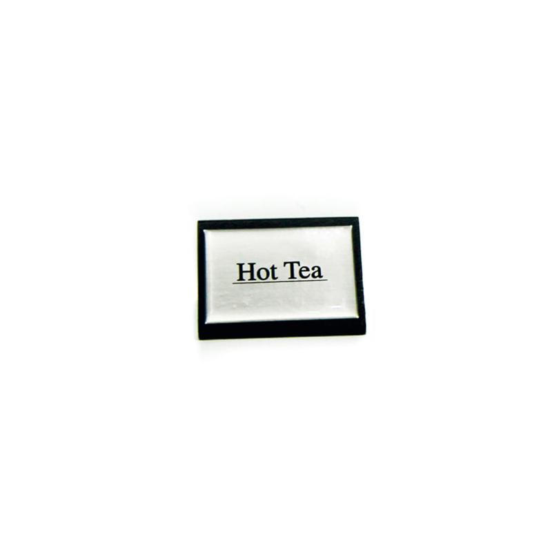 AFFICHAGES "HOT TEA"  7,5x4,5 CM NOIR BOIS (1 UNITÉ)