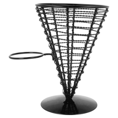 BASKET POUR 1 RÉCIPIENT  Ø 12,8x18 CM NOIR ACIER (1 UNITÉ)