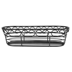 CORBEILLES ALLONGÉES  22,8x9,3x6,4 CM NOIR ACIER (1 UNITÉ)