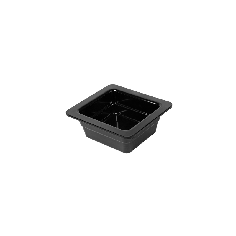 BACS GN 1/6  6,5 (h) CM NOIR MÉLAMINE (6 UNITÉ)