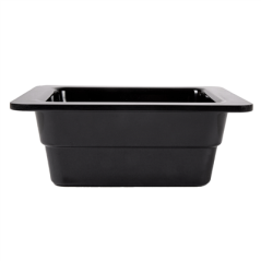 BACS GN 1/6 6,5 (h) CM NOIR MÉLAMINE (6 UNITÉ)