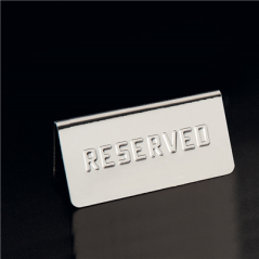 PLAQUE DE TABLE "RESERVED"