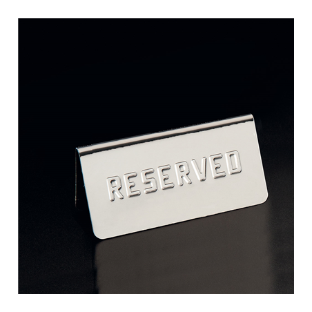PLAQUE DE TABLE "RESERVED"