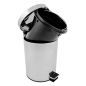 POUBELLE À PÉDALE AVEC RÉCEPTACLE INTÉRIEUR 5 L Ø 20,5x28 CM ARGENTE INOX (1 UNITÉ)