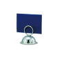 SUPPORTS ÉTIQUETTES DE TABLE RONDES  Ø 6,5x4 CM ARGENTE INOX (1 UNITÉ)