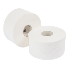 HYGIÉNIQUE "BABY JUMBO" ECOLABEL 2 PLIS - 0,5KG  17 G/M2 Ø19,5x9,5 CM BLANC OUATE (12 UNITÉ)