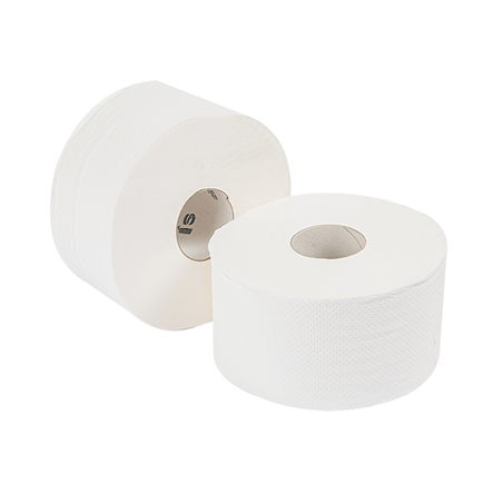 HYGIÉNIQUE "BABY JUMBO" ECOLABEL 2 PLIS - 0,5KG  17 G/M2 Ø19,5x9,5 CM BLANC OUATE (12 UNITÉ)