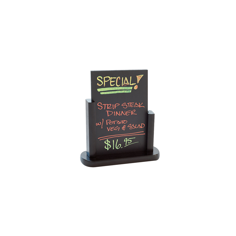 PANNEAU / ARDOISE DE TABLE  10,2x15,2 CM NOIR BOIS (1 UNITÉ)