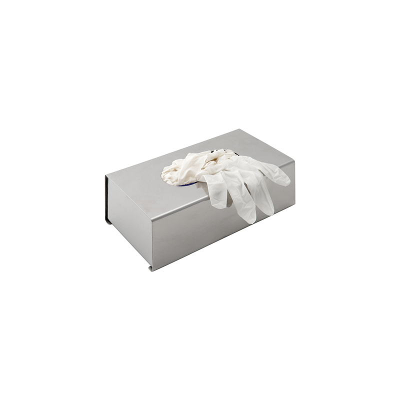 DISTRIBUTEUR POUR GANTS  26x15,7x7,5 CM ARGENTE INOX (1 UNITÉ)