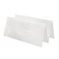 SERVIETTES ESSUIE-MAINS 2 PLIS ZIGZAG  37 G/M2 21x22,5 CM BLANC OUATE (4000 UNITÉ)