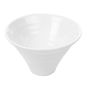 BOLS CONIQUES STRIÉS 160 ML  Ø9,5x6,5 (h) CM BLANC PORCELAINE (6 UNITÉ)