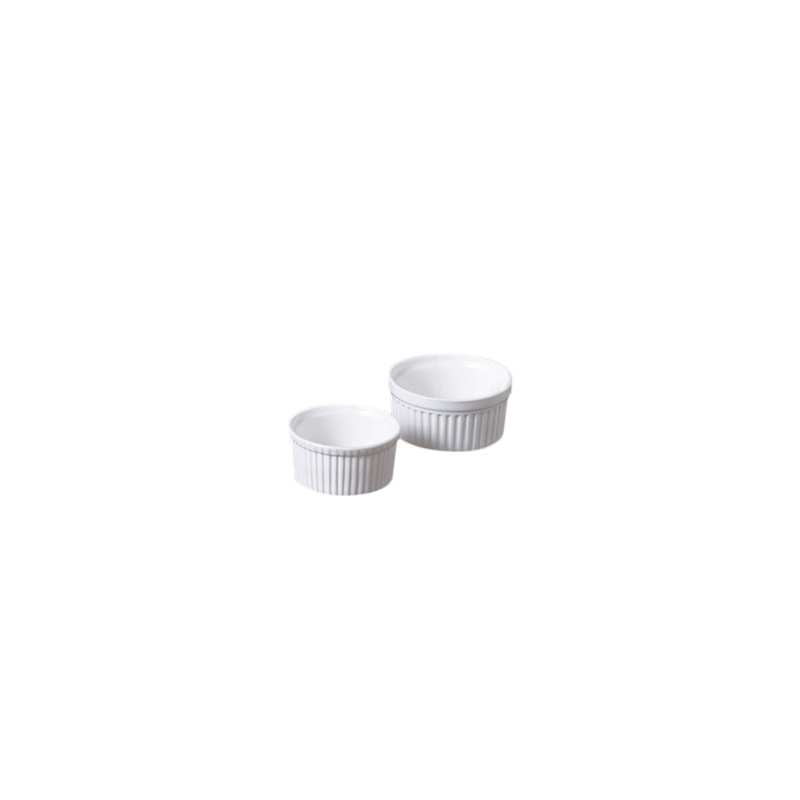 RAMEQUINS 90 ML Ø 6,6x3,4 CM BLANC PORCELAINE (12 UNITÉ)