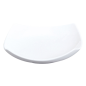 ASSIETTES CARRÉES INCURVÉES  27,5x27,5x6,6 CM BLANC PORCELAINE (12 UNITÉ)