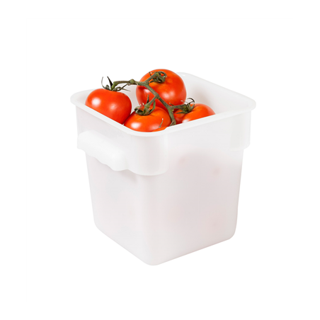 BAC ALIMENTAIRE 4 L 18x18x19 CM BLANC PP (1 UNITÉ)