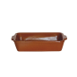 ASSIETTES RECTANGULAIRES EN FAÏENCE 500 ML 18x13,2x4 CM MARRON ROUGEATRE CERAMIQUE (12 UNITÉ)