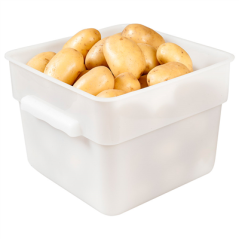 BAC ALIMENTAIRE 12 L 28,5x28,5x21 CM BLANC PP (1 UNITÉ)