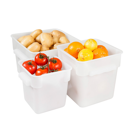 BAC ALIMENTAIRE 18 L 28,5x28,5x32 CM BLANC PP (1 UNITÉ)