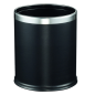 CORBEILLE CHAMBRES 'DELUXE' 9 L Ø 22,5x27 CM NOIR ACIER (1 UNITÉ)
