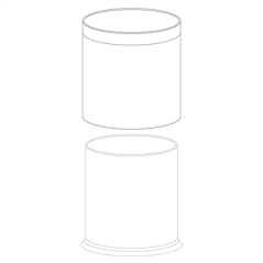 CORBEILLE CHAMBRES 'DELUXE' 9 L Ø 22,5x27 CM ARGENTE INOX (1 UNITÉ)