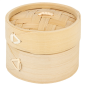 RÉCIPIENTS MINI DIM-SUM  Ø 8x6 CM NATUREL BAMBOU (10 UNITÉ)