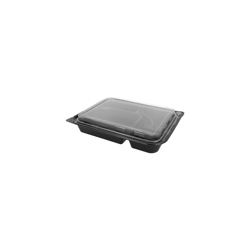 COFFRETS POUR REPAS 4 COMPART.  27x20,6x5 CM NOIR PP (300 UNITÉ)