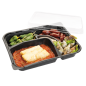 COFFRETS POUR REPAS 4 COMPART.  27x20,6x5 CM NOIR PP (300 UNITÉ)