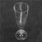 FLÛTES INJECTÉES "CHAMPAGNE" PETITES 100 ML Ø 4,8x17 CM TRANSPARENT CRISTAL PS (180 UNITÉ)