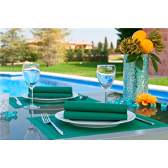 SERVIETTES  55 G/M2 40x40 CM VERT JAGUAR AIRLAID (700 UNITÉ)