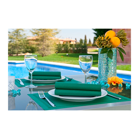 SERVIETTES  55 G/M2 40x40 CM VERT JAGUAR AIRLAID (700 UNITÉ)