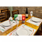 SERVIETTES ECOLABEL 'DOUBLE POINT - TRATTORIA' 18 G/M2 40x40 CM BLANC OUATE (1200 UNITÉ)
