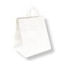 SACS SOS TRAITEUR AVEC ANSES  90 G/M2 26+20x27 CM BLANC CELLULOSE (250 UNITÉ)