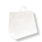 SACS SOS TRAITEUR AVEC ANSES  90 G/M2 32+21x28,5 CM BLANC CELLULOSE (250 UNITÉ)