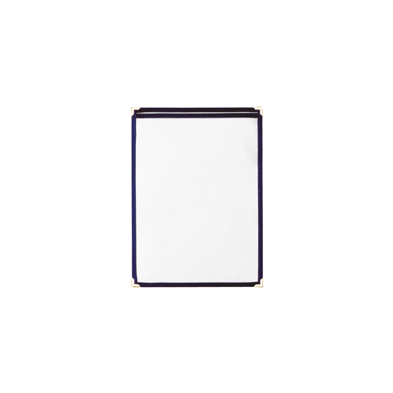 MENU "AMÉRICAIN" DIN-A5 1 CORPS   BLEU PVC (1 UNITÉ)